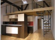 Pronájem půdního bytu 2kk s galerií (3kk) a lodžií (CP 94 m2) u centra Brna